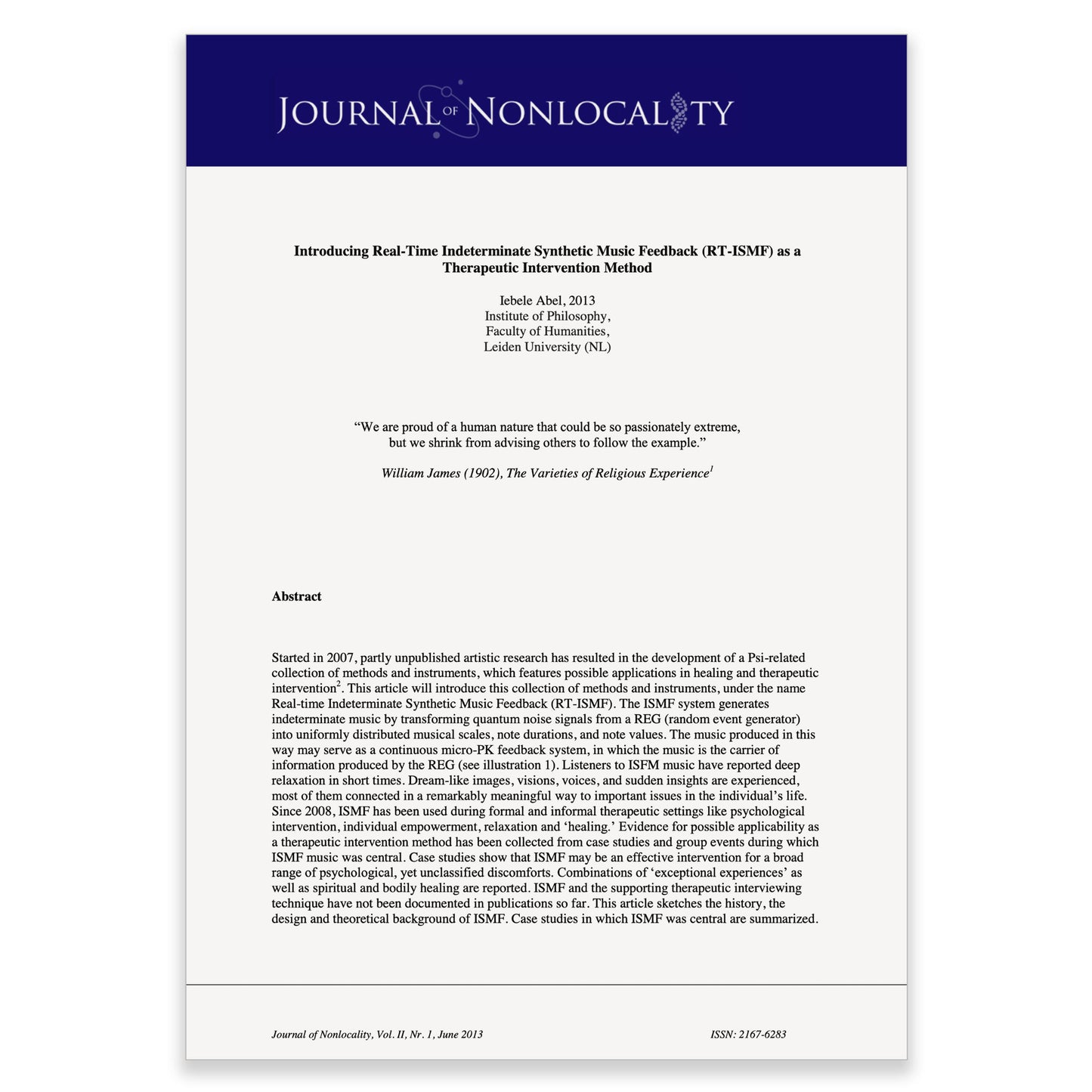 PDF - Introducing Real-Time Indeterminate Synthetic Music Feedback